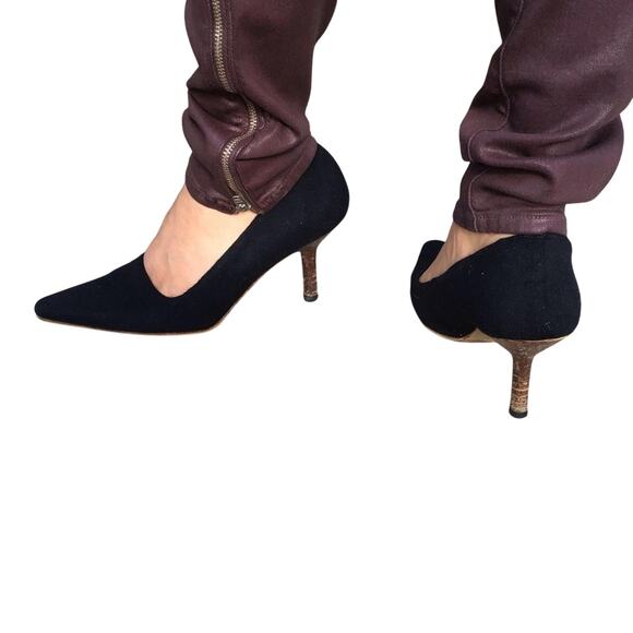 Gucci Size 4.5 C Black Wool Pointy Toe Pumps - Picture 1 of 9